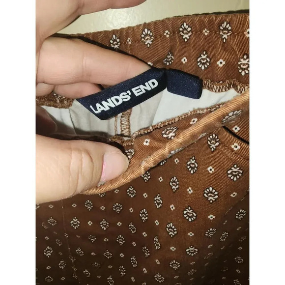 Lands' End Women's Tall Mid Rise Pull on Chino Crop Pants Size 8 - Picture 5 of 5